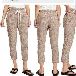 Free People Blue Striped Crop Pants